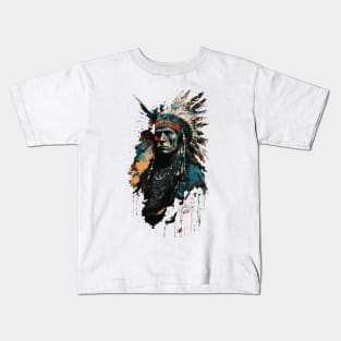 Native American Warrior V3 Kids T-Shirt